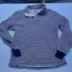 J Crews Striped Navy and White Pullover